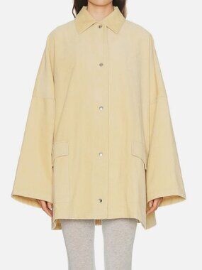 Toteme Women's Beige Cord Overshirt Jacket Size XL
